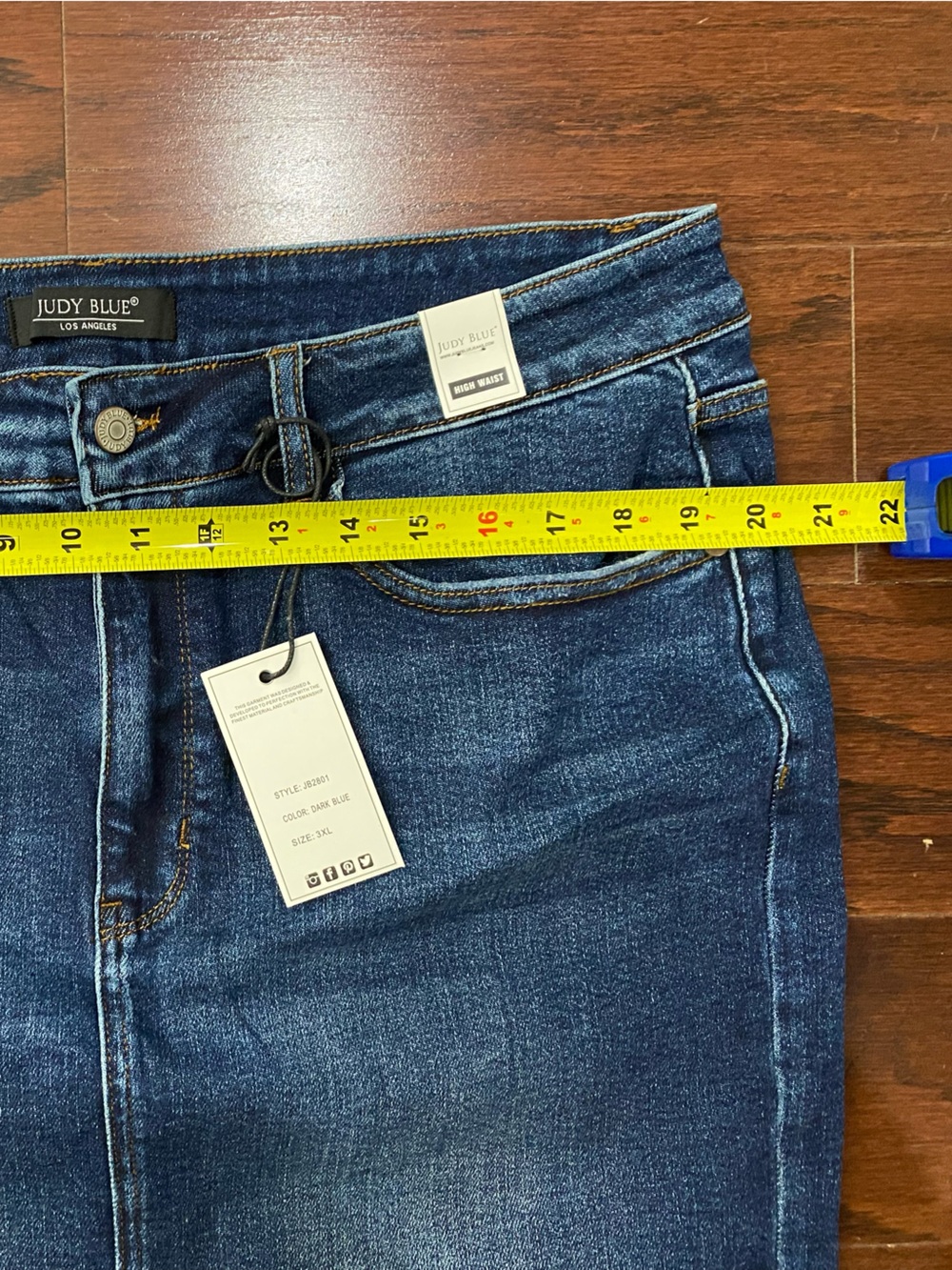 Judy Blue Jean Skirt Frayed NWT Plus size 3X - Picture 3 of 5